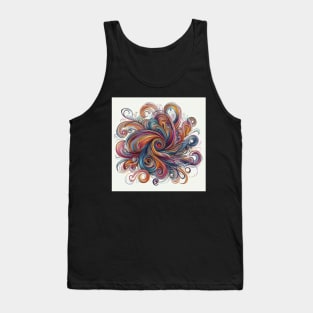 Psychedelic looking abstract illustration swirls Tank Top